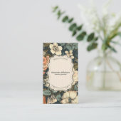 Carte De Visite Fleurs d'aquarelle vintage Professionnel (Debout devant)