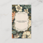 Carte De Visite Fleurs d'aquarelle vintage Professionnel (Devant)