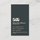 Carte De Visite Fleurs d'aquarelle vintage Professionnel (Dos)