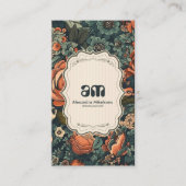 Carte De Visite Fleurs d'aquarelle vintage Professionnel (Devant)