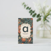 Carte De Visite Fleurs d'aquarelle vintage Professionnel (Debout devant)