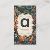 Carte De Visite Fleurs d'aquarelle vintage Professionnel (Devant)