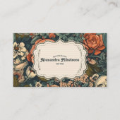 Carte De Visite Fleurs d'aquarelle vintage Professionnel (Devant)