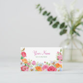 Carte De Visite Fleurs d'art Rose (Debout devant)