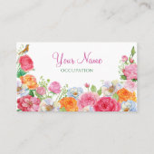 Carte De Visite Fleurs d'art Rose (Devant)