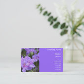 carte de visite fleurs d'azalée violette (Debout devant)