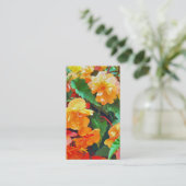 CARTE DE VISITE FLEURS DE BEGONIE (Debout devant)