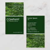 Carte De Visite Fleurs de bois - Vert foncé (Devant / Derrière)