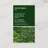 Carte De Visite Fleurs de bois - Vert foncé (Dos)
