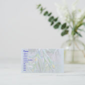 Carte De Visite Fleurs de bromeliade sur bleu (Debout devant)