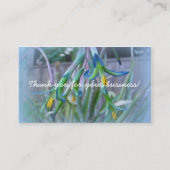 Carte De Visite Fleurs de bromeliade sur bleu (Dos)