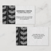 Carte De Visite Fleurs de calcaire illustratives (Devant / Derrière)