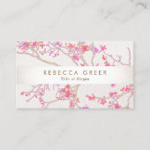 Carte De Visite Fleurs de cerise rose mignonne Beauté florale (Devant)