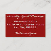 Carte De Visite fleurs de cerisier (Dos)