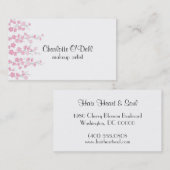 Carte De Visite fleurs de cerisier (Devant / Derrière)