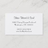 Carte De Visite fleurs de cerisier (Dos)