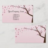 Carte De Visite Fleurs de cerisier 2 (Devant / Derrière)