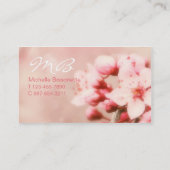 Carte De Visite Fleurs de cerisier assez roses (Dos)