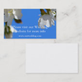 Carte De Visite Fleurs de cerisier blanc printemps (Devant / Derrière)