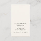 Carte De Visite Fleurs de cerisier florales (Dos)