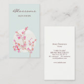 Carte De Visite Fleurs de cerisier rose Spa et salon floraux (Devant / Derrière)