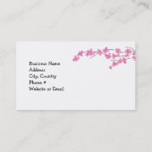Carte De Visite Fleurs de cerisier roses (Dos)
