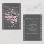 Carte De Visite Fleurs de cerisier (Sakura) sur un arrière - plan (Devant / Derrière)