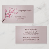 Carte De Visite Fleurs de cerisiers (Devant / Derrière)