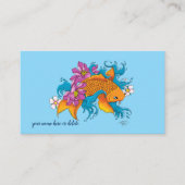Carte De Visite Fleurs de cerisiers de Lotus Koi Fish (Devant)