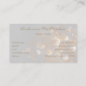 Carte De Visite Fleurs de champ élégantes Gris (Dos)