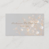 Carte De Visite Fleurs de champ élégantes Gris (Devant)