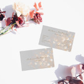 Carte De Visite Fleurs de champ élégantes Gris