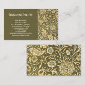 Carte De Visite Fleurs de chardon florales William Morris (Devant / Derrière)