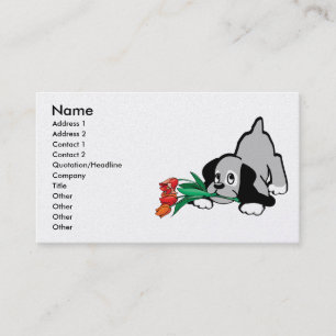 Carte De Visite fleurs de chiot