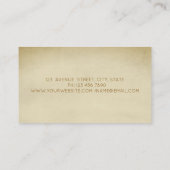 Carte De Visite Fleurs de ciseaux dorés professionnels (Dos)