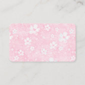 Carte De Visite Fleurs de coeur roses (Dos)