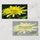 Carte De Visite fleurs de dandelion sauvages. (Devant / Derrière)