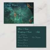 Carte De Visite Fleurs de fées au clair de lune de jade (Devant / Derrière)