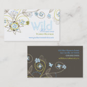 Carte De Visite Fleurs de fleurs bleues sucrées et sauvages en fle (Devant / Derrière)