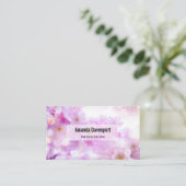 Carte De Visite Fleurs de fleurs de cerisier rose (Debout devant)