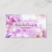 Carte De Visite Fleurs de fleurs de cerisier rose (Devant)