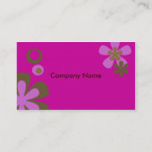 Carte De Visite Fleurs de framboise et DOts (Dos)