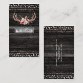 Carte De Visite Fleurs de glam rustique et antilopes Boho Chic (Devant / Derrière)