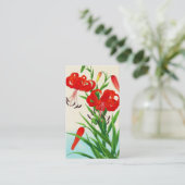 Carte De Visite Fleurs de hanga de tibia de lis tigrés de (Debout devant)