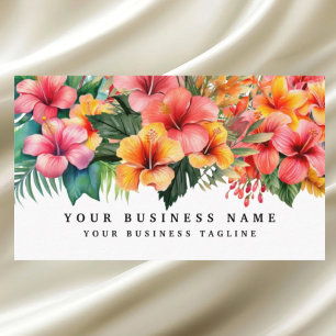 Carte De Visite Fleurs de Hibiscus Tropical Floral
