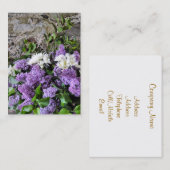 CARTE DE VISITE FLEURS DE JARDIN (Devant / Derrière)