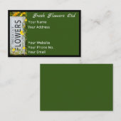 Carte De Visite Fleurs de jardin avec signe de fleurs fraîches cou (Devant / Derrière)