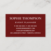 CARTE DE VISITE FLEURS DE JARDINS FLORAUX ROSE (Dos)