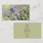 Carte De Visite Fleurs de lavande (Devant / Derrière)