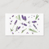 Carte De Visite Fleurs de lavande d'isolement sur l'arrière - plan (Dos)